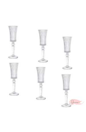 Jogo com 6 Taças para Champanhe Graffiato 150ml