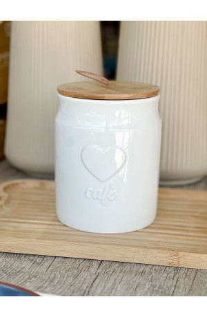 Pote de Café 1100ml com Tampa Hermética de Bambu