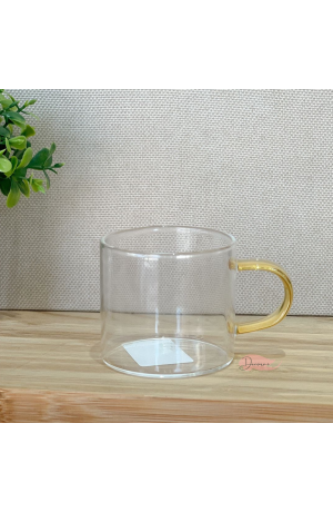 Canecas de Vidro Borossilicato com Alça Ambar 80ml