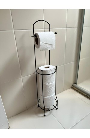Suporte para Papel Higienico Preto