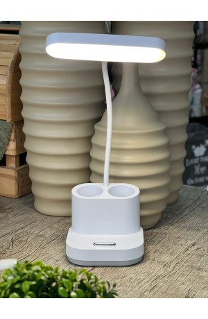 Luminária de Led  Branca com Suporte