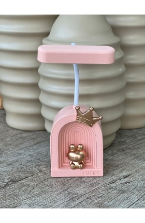 Luminária de Led Pequena Ursinho  - Rosa