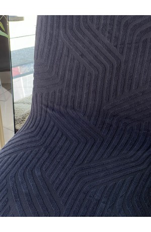 Capa de Cadeira Preto Ondas