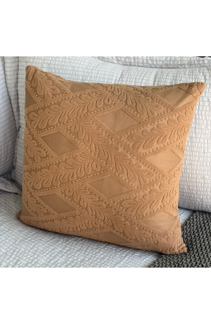 Capa de Almofada Marrom Losangos  - 44cm X 44cm