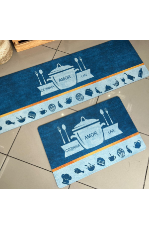 Kit Passadeira / Tapete de Cozinha 2 Peças  
