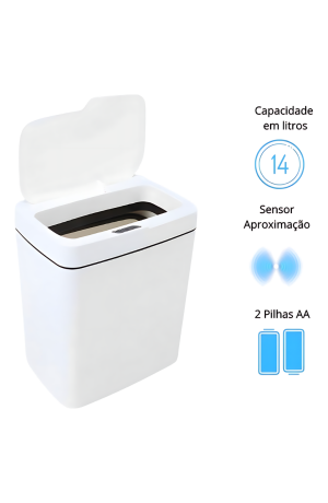 Lixeira Inteligente Quadrada 14L