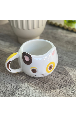 Caneca Gatinho Marrom, c/ Amarelo 2  - 430ml