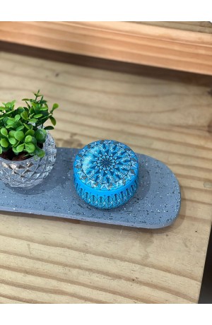 Vela Branca Perfumada de Metal - Mandala 5cm X 7cm / Mod - 3