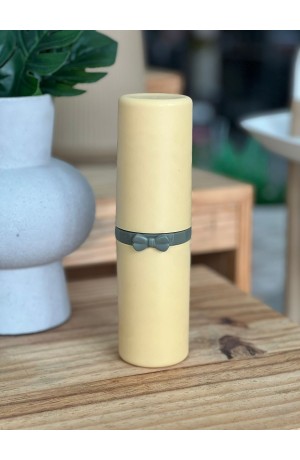 Porta Escova de Dentes Amarelo de Plástico - 21,5cm X 5,5cm