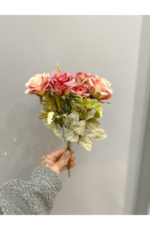 Buquê de Rosas  - Rosa 33cm (Artificial)