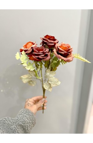 Buquê de Rosas Marrom - 33cm (Artificial)