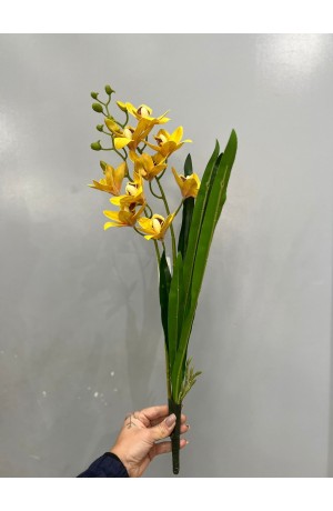 Orquidea Amarela c/ Folhagem (Artificial)