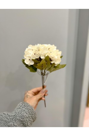 Mini buquê de Hortênsia Branca - 30cm (Artificial )