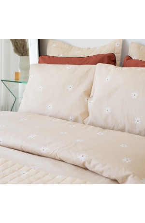 Jogo de Cama Essencialle 150 Fios Margaridas Casal 3 Peças