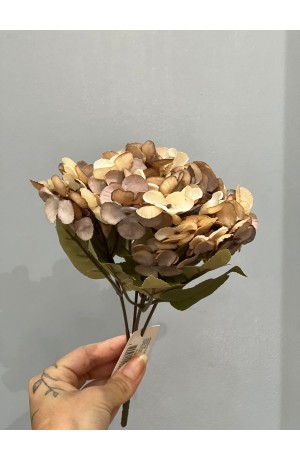 Mini buquê de Hortênsia Marrom - 30cm (Artificial )