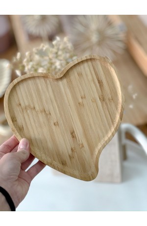 Petisqueira Coração de Bambu - 19,5cm X 19,5cm