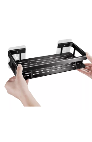 Prateleira de Plástico Organizadora Preta - 5cm X 13cm X 30cm