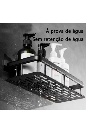 Prateleira de Plástico Organizadora Preta - 5cm X 13cm X 30cm