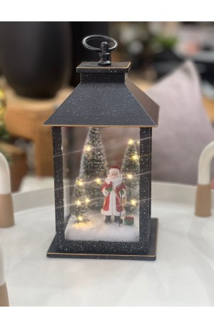 Lamparina Natalina Preta com Led