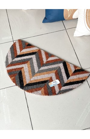 Tapete Capacho em Fibra de Côco Meia Lua - 33cm X 60cm