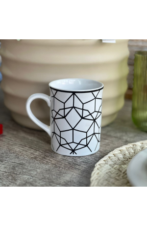 Caneca Geometrica de Cerâmica 300ml Mod 1