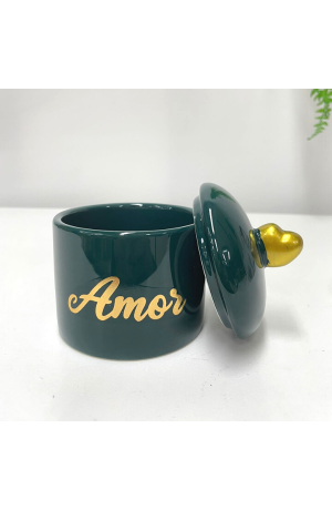 Porta Joia Verde com Tampa