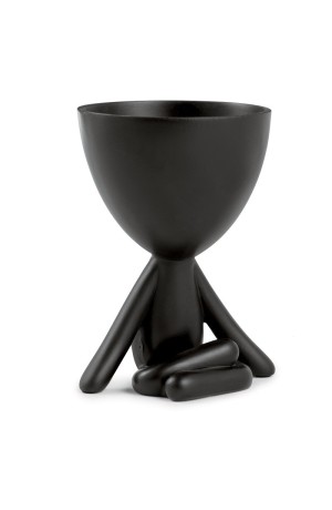 Vaso Bob Preto G em Poliresina sem Planta
