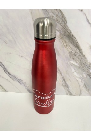 Garrafa Vermelha de Aluminio 600ml 