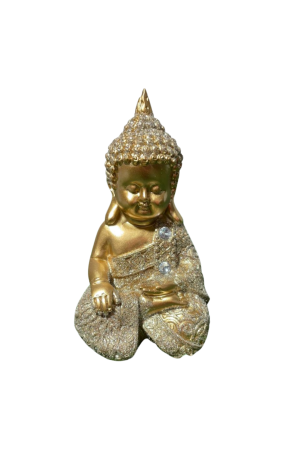 Enfeite Buda com Brilho em Resina Mod.3