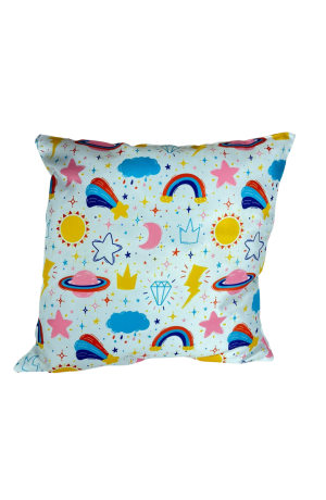 Capa de Almofada Arco Iris, Planetas, Estrelas Infantil