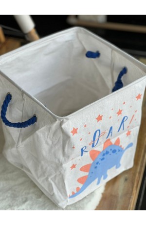 CESTO MULTIUSO INFANTIL DOBRAVEL QUADRADO COM ALÇA SEM TAMPA 33CM X 30CM