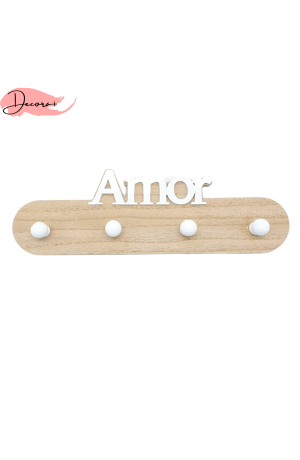 Cabide de Madeira - Amor