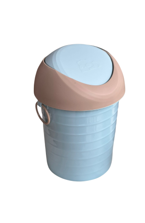 Lixeira Azul de Plástico com Tampa Basculante 38cm x 26cm x 20cm