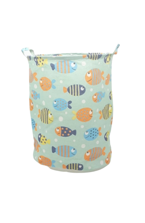 Cesto Multiuso Organizador Peixes Coloridos 47cm x 40cm