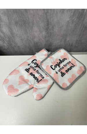 Luva Térmica e Descanso de Panela 