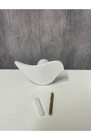 Gancho Branco Multiuso de Madeira 