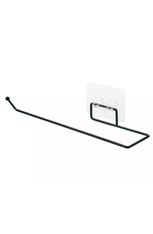 Suporte Preto Multiuso de Metal Para Parede