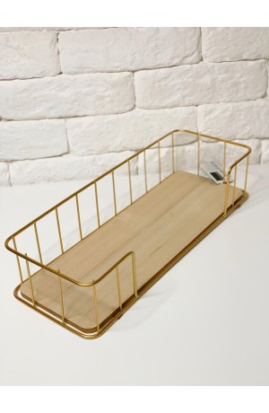 Nicho Decorativo em Metal e MDF  Dourado