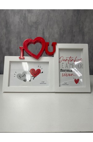 Porta  Retrato Branco para 2 Fotos 10x15 - 