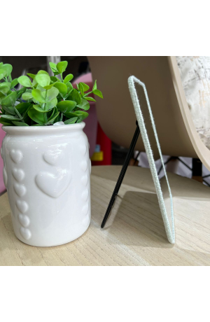 Espelho Metal Verde de Mesa