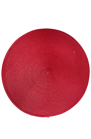 Jogo Americano Vermelho em PVC - Redondo