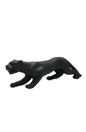 Enfeite Leopardo  de Porcelana -  Preto